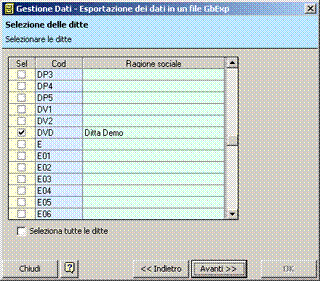 GBsoftware - Guida generale del software GB - Barra dei quadri